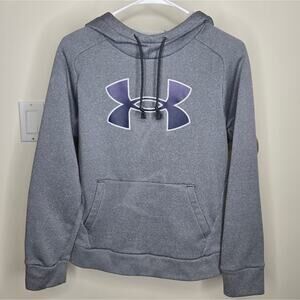UNDER ARMOUR Gray Longsleeve Hoodie Sweatshirt with Front Pocket Size S